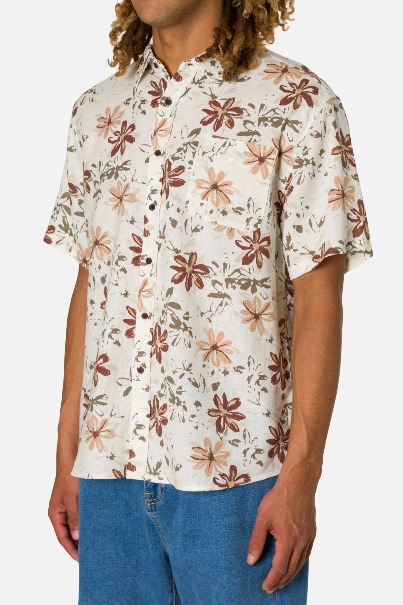 Katin M SS Petals Shirt BRUSH