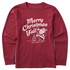 Life is Good Kid's LS Crusher Santa Merry CRANBERRY RED