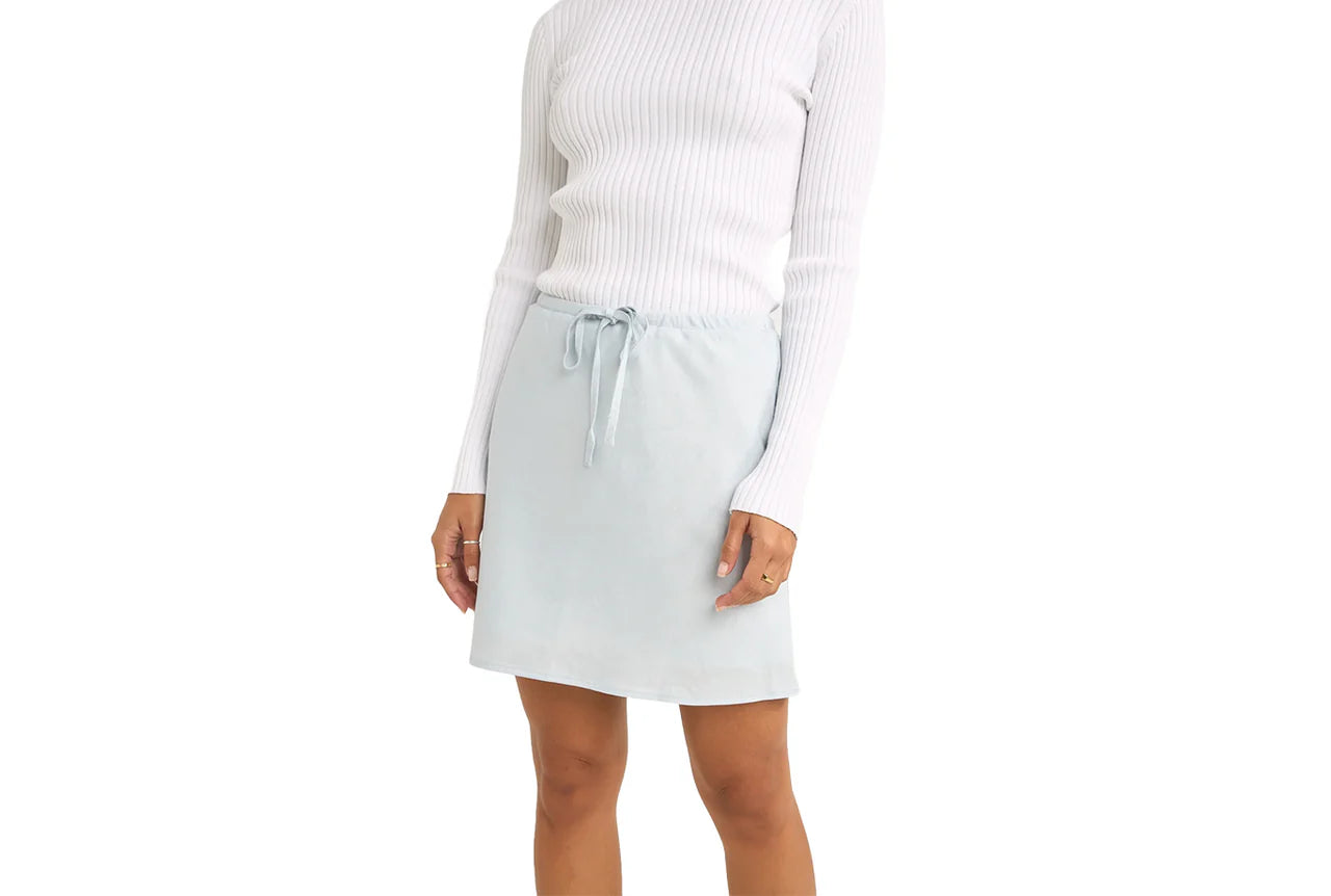 Rhythm W Lenny Drawcord Skirt BLUE