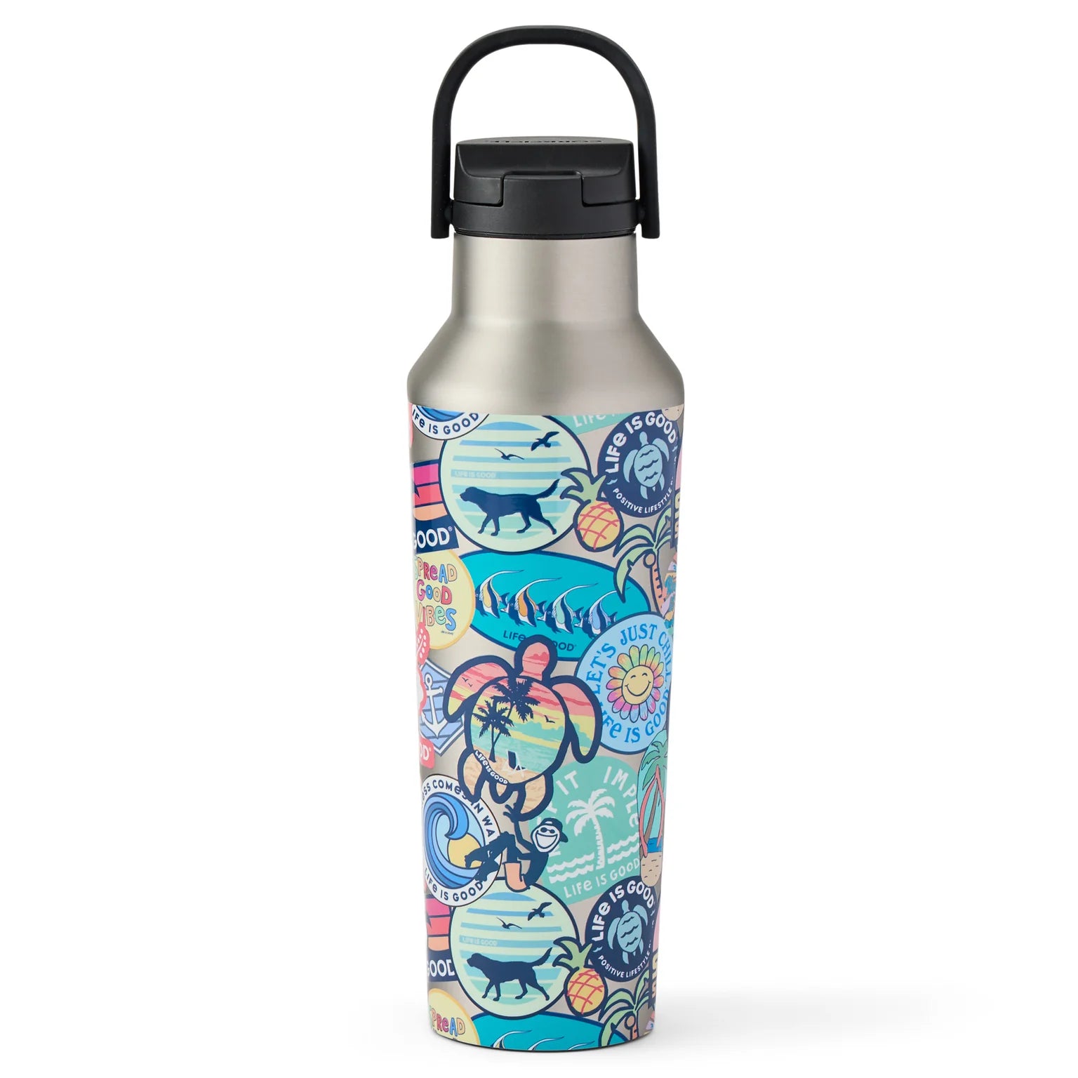 Life Is Good 20oz Corkicle Sport Canteen BEACH STICKER