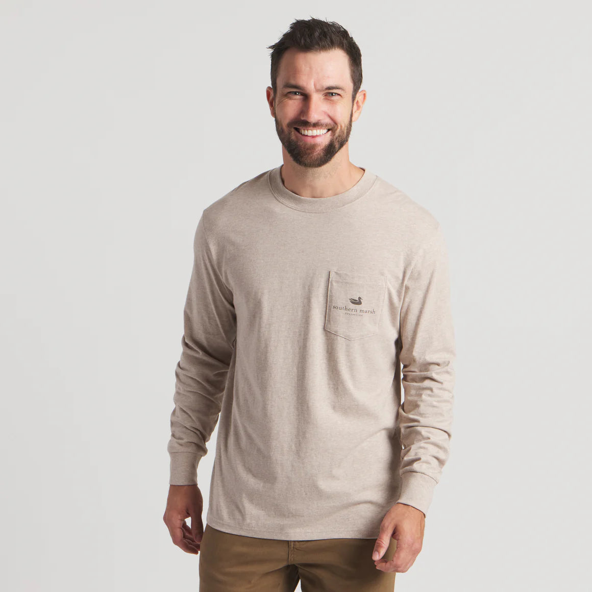 Southern Marsh M LS Life's Golden Tee WASHED BURNT TAUPE