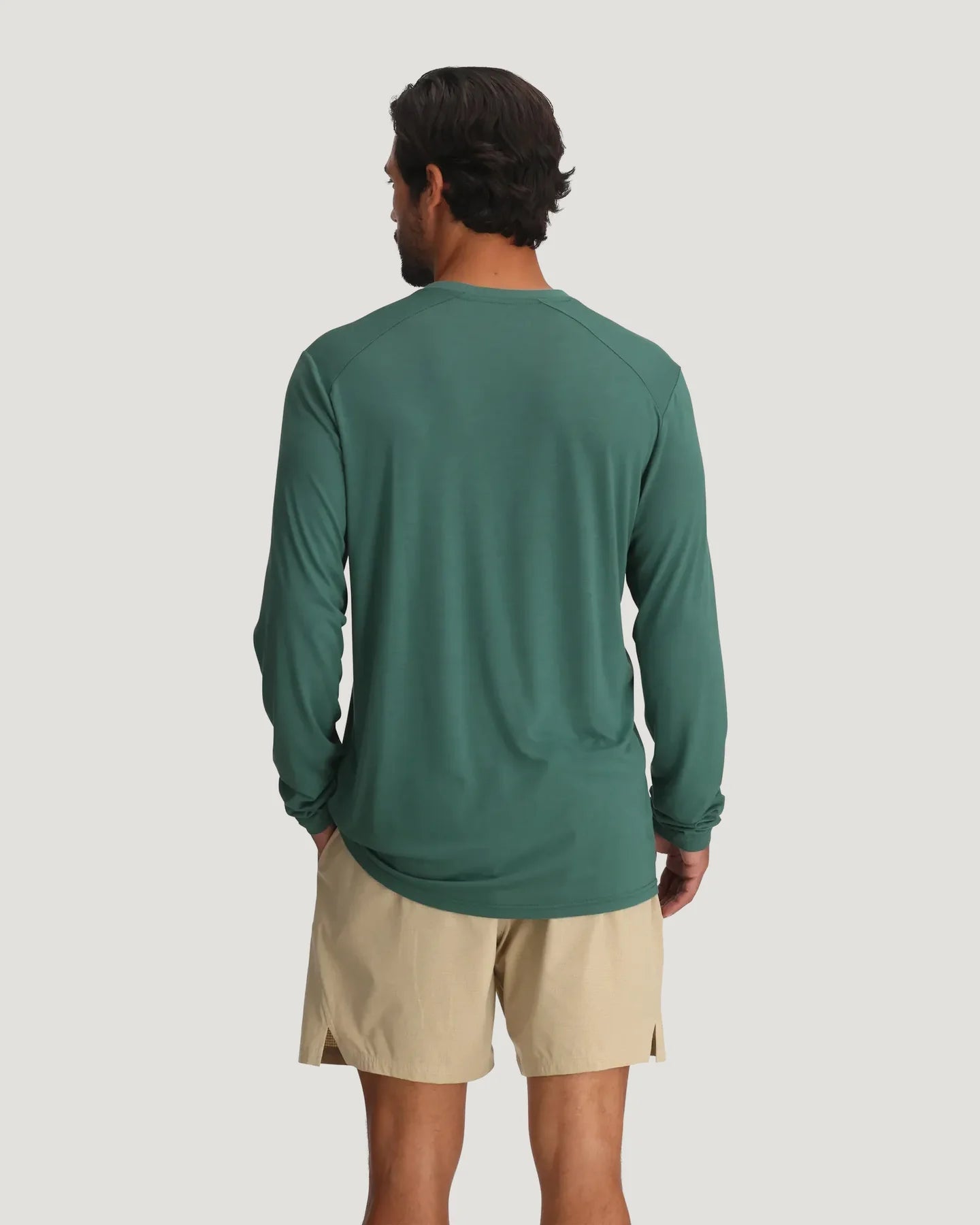 Free Fly M Bamboo Shade Long Sleeve SEA PINE