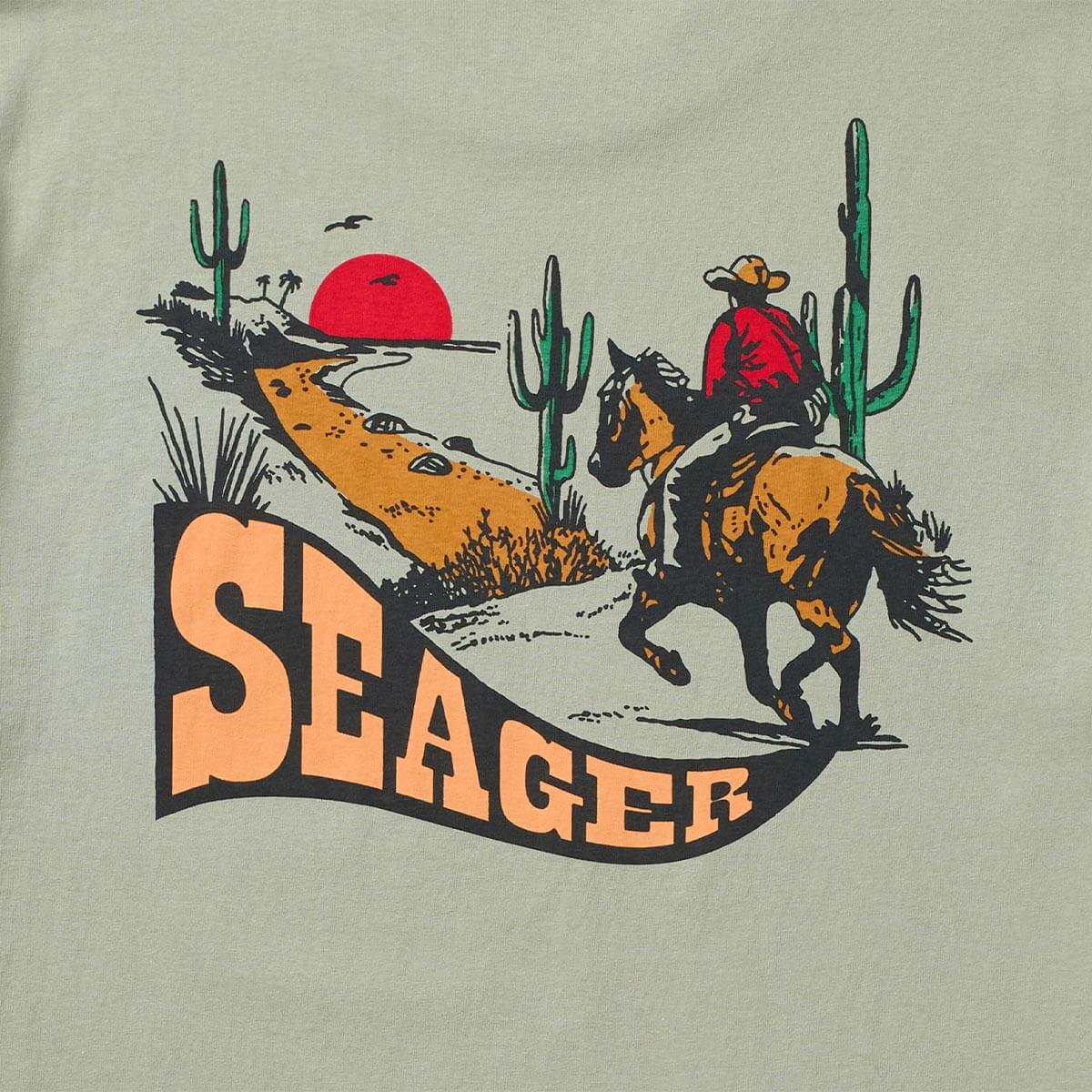 Seager M SS Long Ride Tee DESERT GREEN