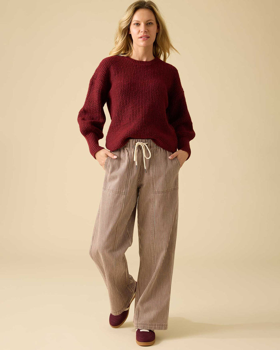 Flag & Anthem W Triana Wide Leg Pull On Pant BROWN