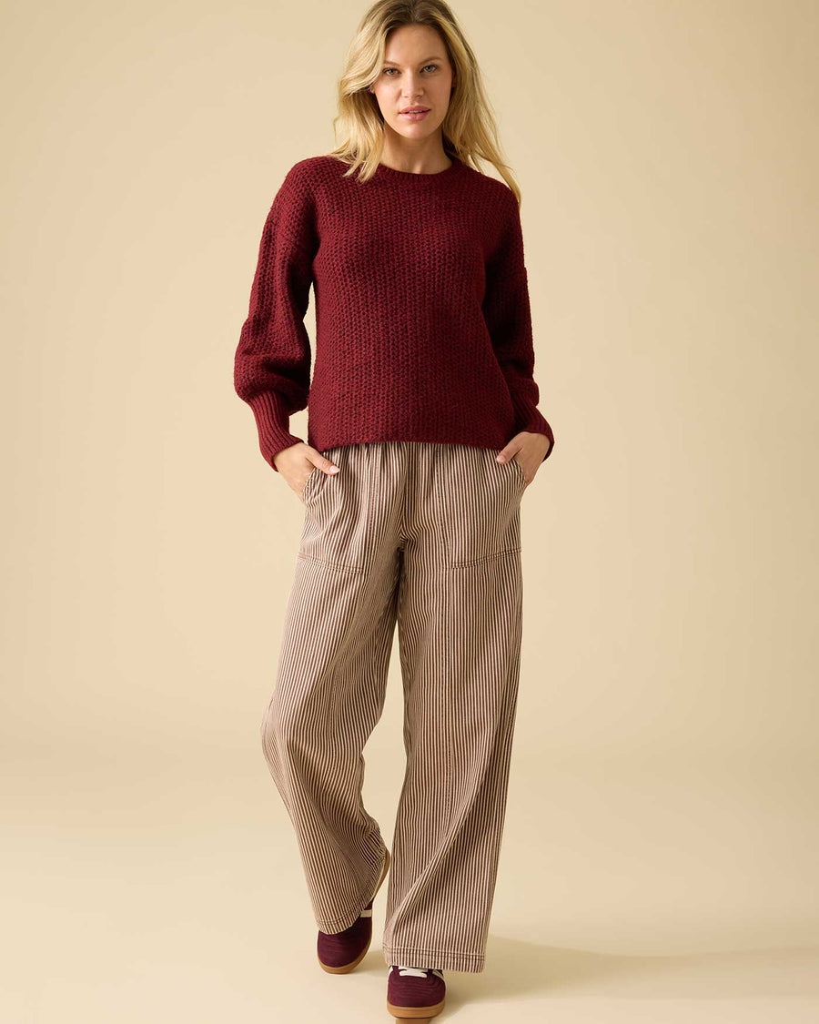 Flag & Anthem W Triana Wide Leg Pull On Pant BROWN