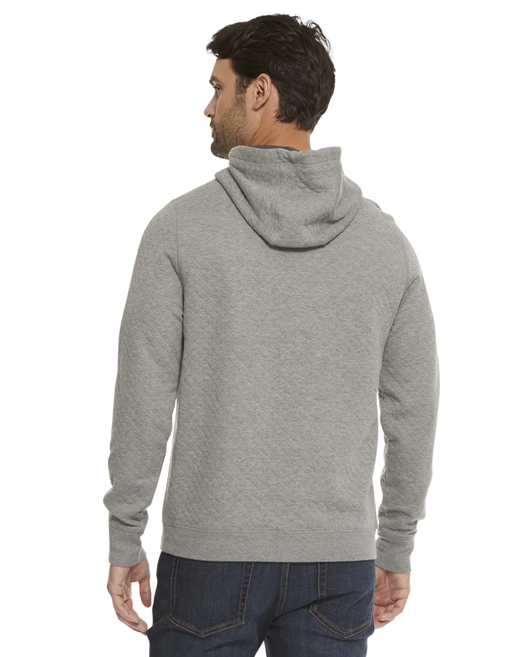 Flag & Anthem M Bradner Quilted Hoodie GREY HEATHER