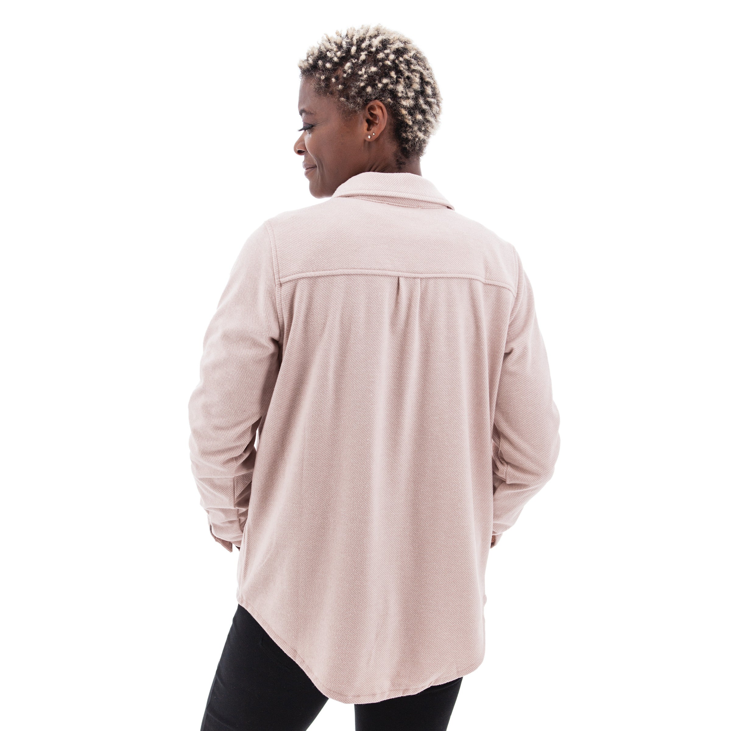 Aventura W Luscious Solid Shirt ADOBE ROSE