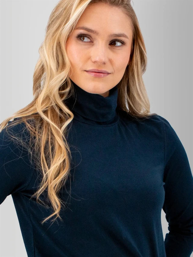Old Ranch W LS Mariela Turtleneck Top SKY CAPTAIN