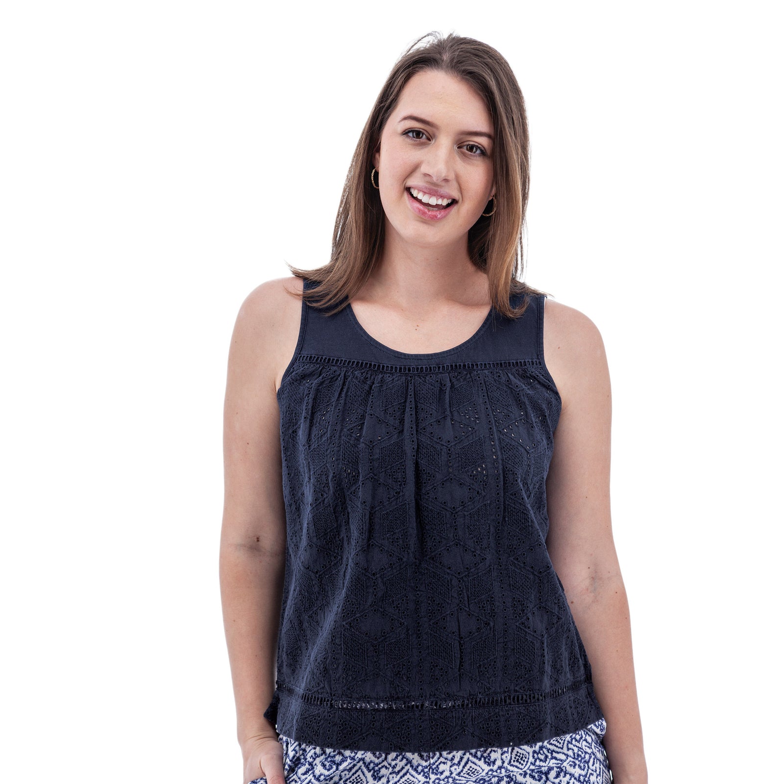 Aventura W Shelle Tank Top SKY CAPTAIN