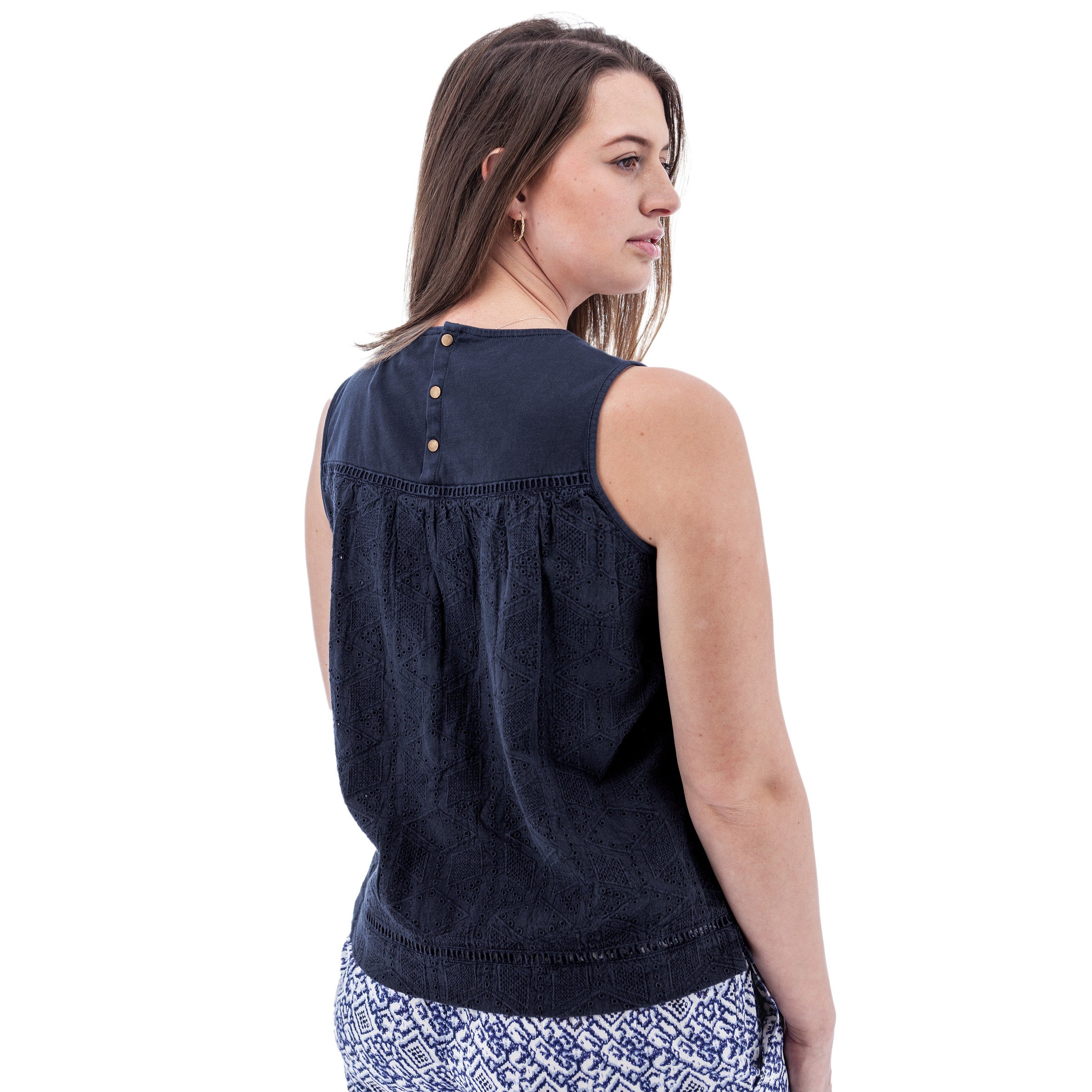 Aventura W Shelle Tank Top SKY CAPTAIN