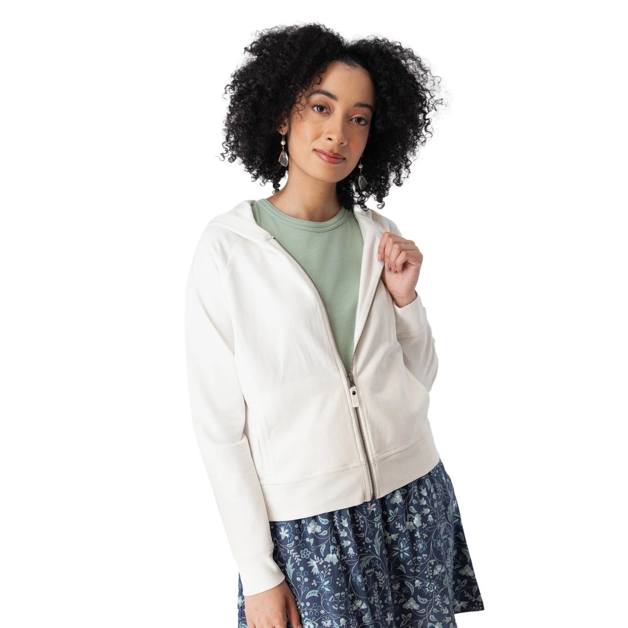 Old Ranch W Inola Zip Up Hoodie WHITE