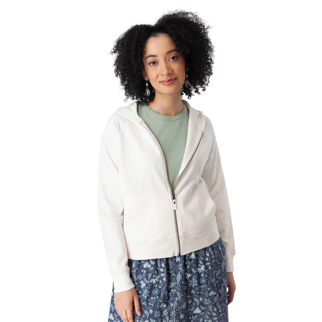 Old Ranch W Inola Zip Up Hoodie WHITE