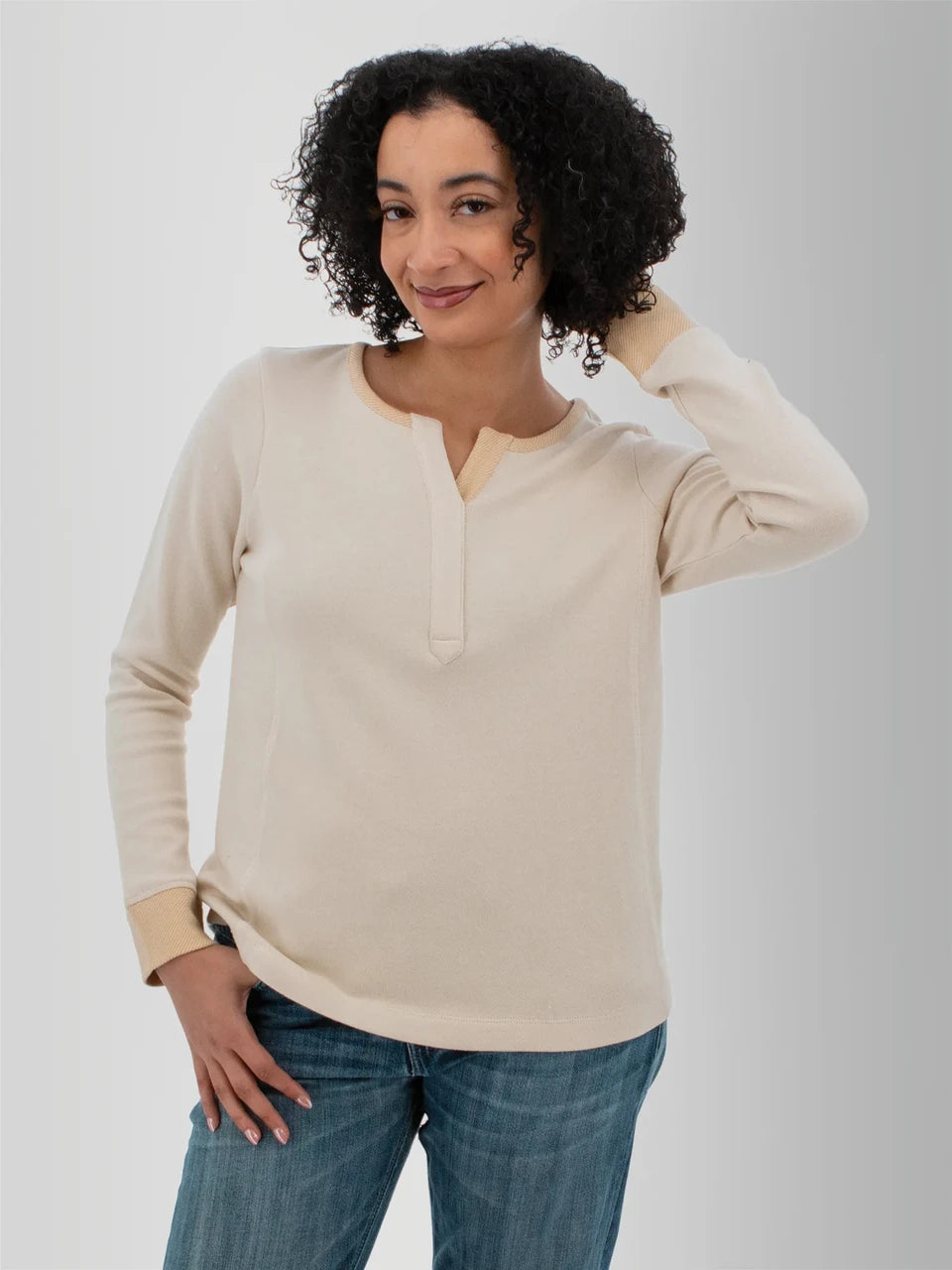 Old Ranch W LS Moonlace Top WHISPER WHITE