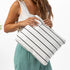 ALOHA Collection Pinstripe MAX Pouch BLACK on WHITE
