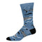 Socksmith M Bamboo Crew Whale Shark HEATHER BLUE