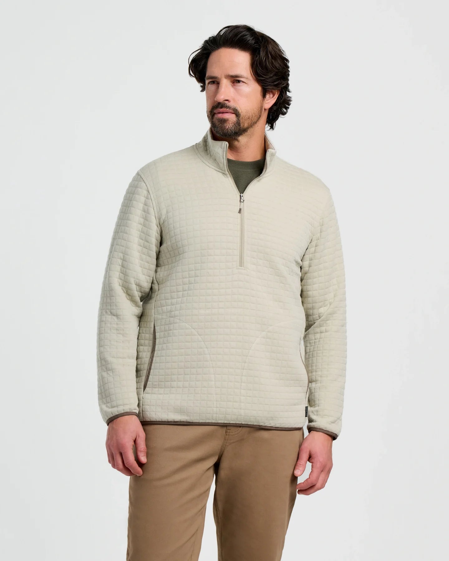 Free Fly M Downvalley 1/4 Zip HEATHER SANDSTONE