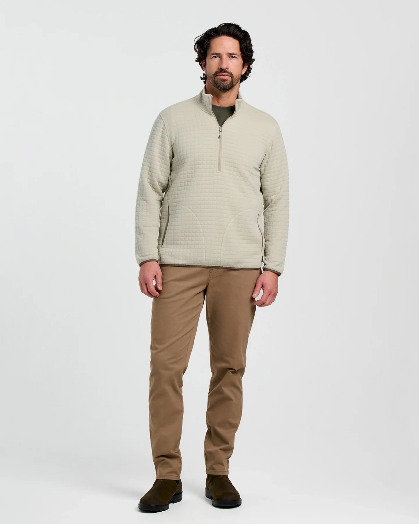 Free Fly M Downvalley 1/4 Zip HEATHER SANDSTONE