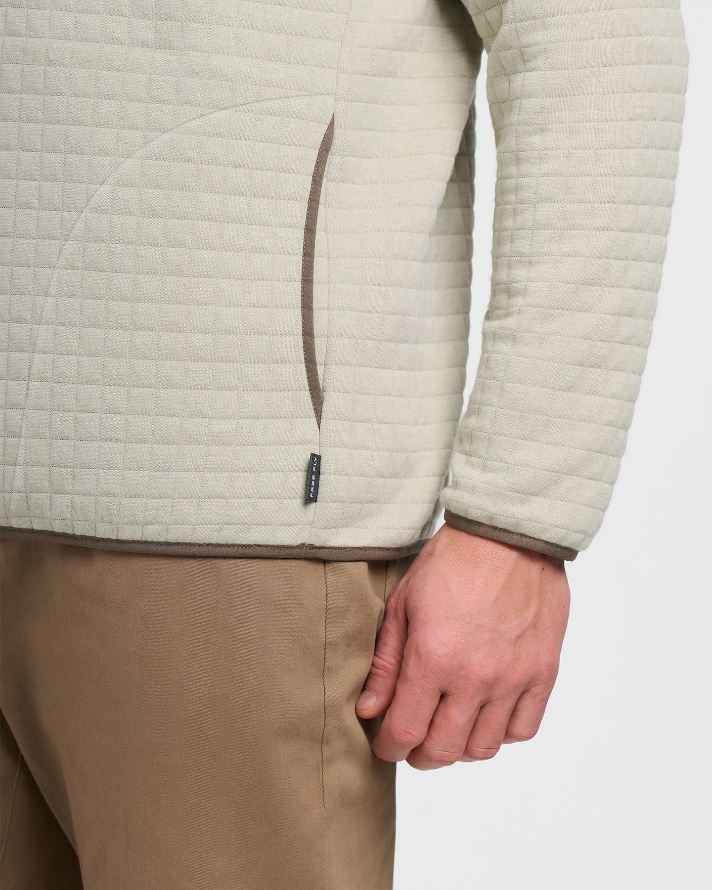 Free Fly M Downvalley 1/4 Zip HEATHER SANDSTONE