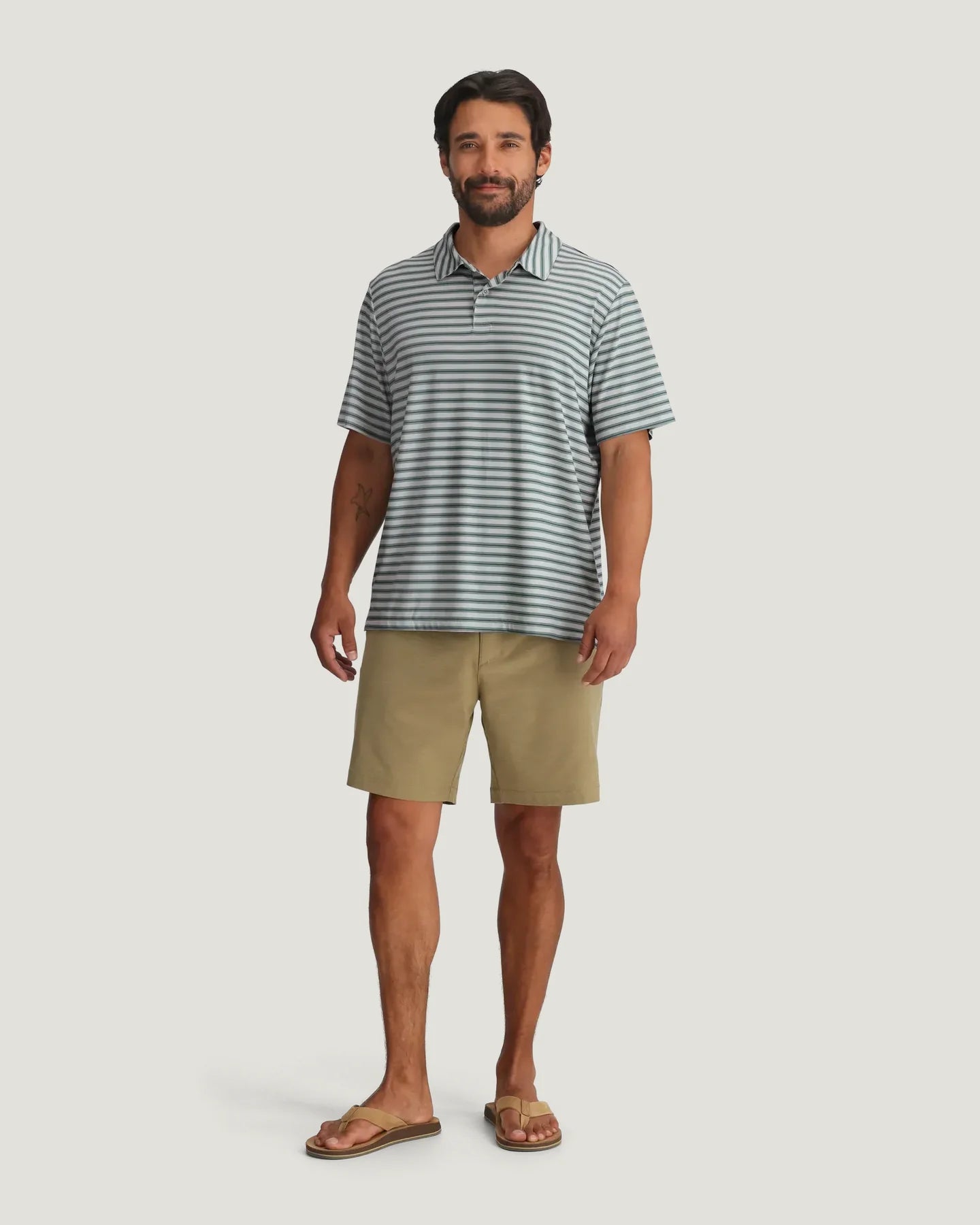 Free Fly M Elevate Polo HEATHER ASPEN GRAY