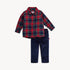 Magnetic Me Baby & Toddler Flannel Henley Set HOLIDAY PLAID