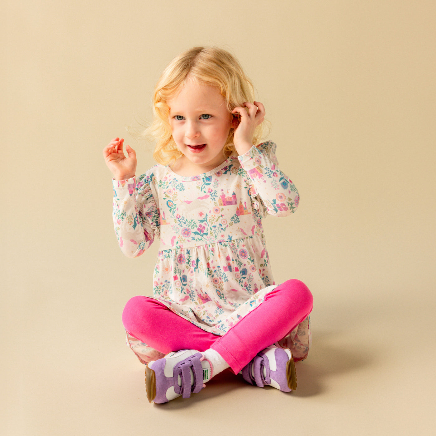 Magnetic Me Girl's Modal Dress + Legging Set TAIL OF MAGIG