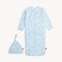 Magnetic Me Baby Modal Gown+Hat Set BLUE HERDS OF FEATHER