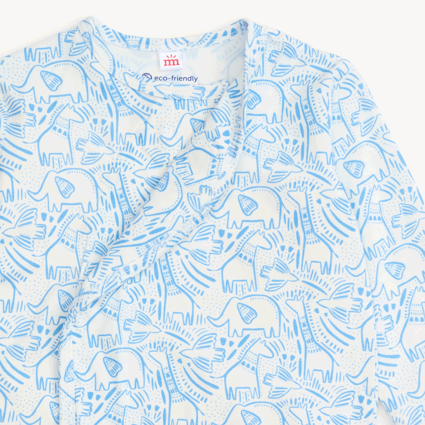 Magnetic Me Baby Modal Gown+Hat Set BLUE HERDS OF FEATHER