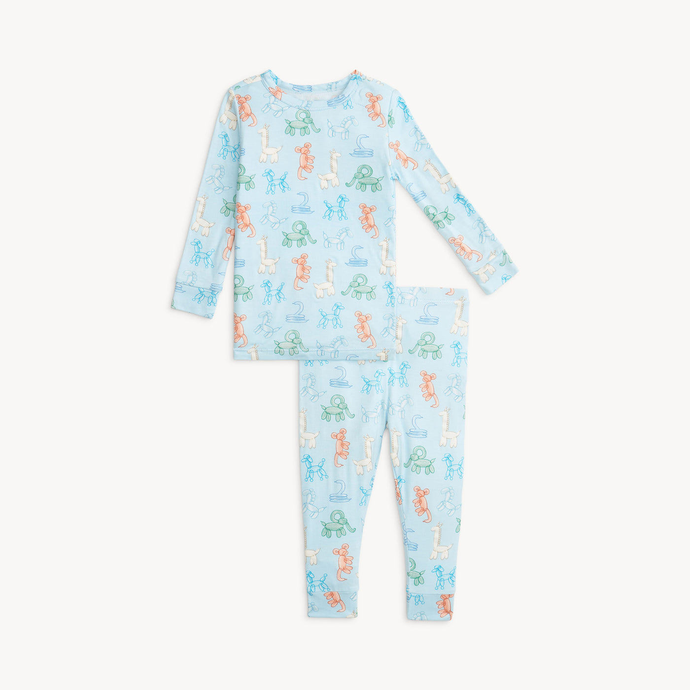 Magnetic Me Kids LS Pajama Set BLUE PARTY ANIMALS
