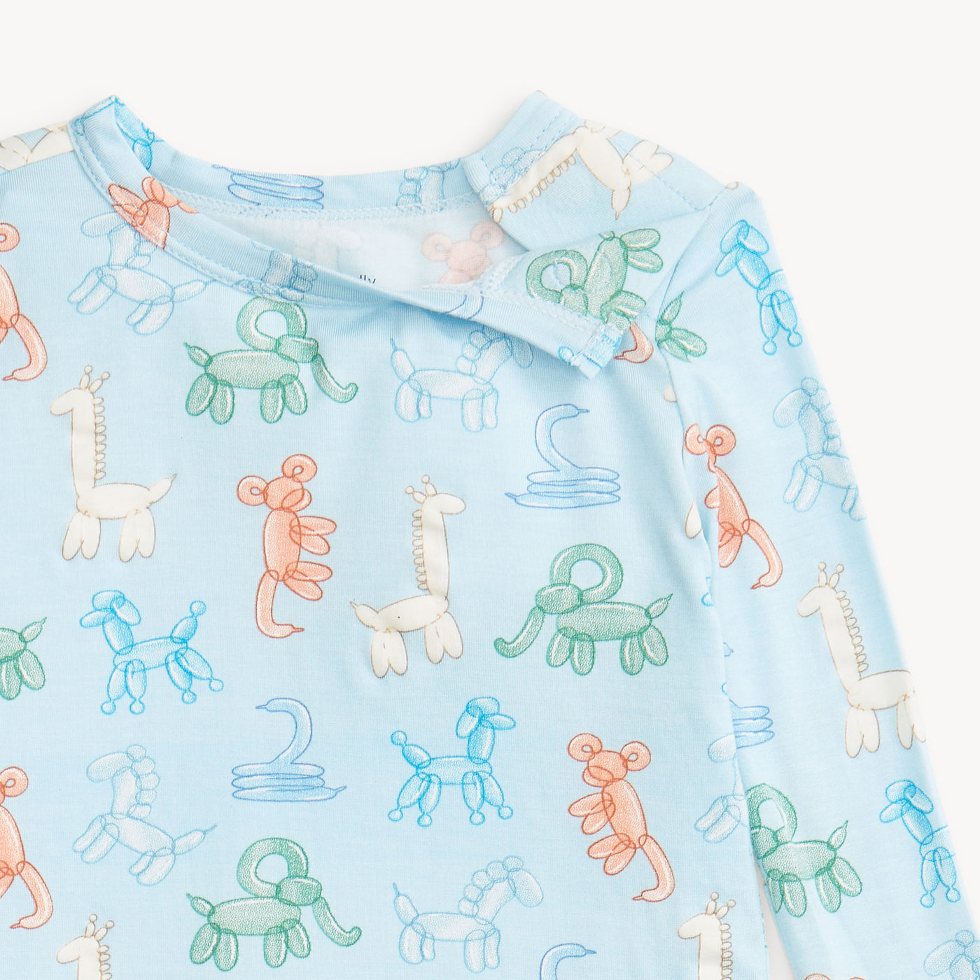 Magnetic Me Kids LS Pajama Set BLUE PARTY ANIMALS