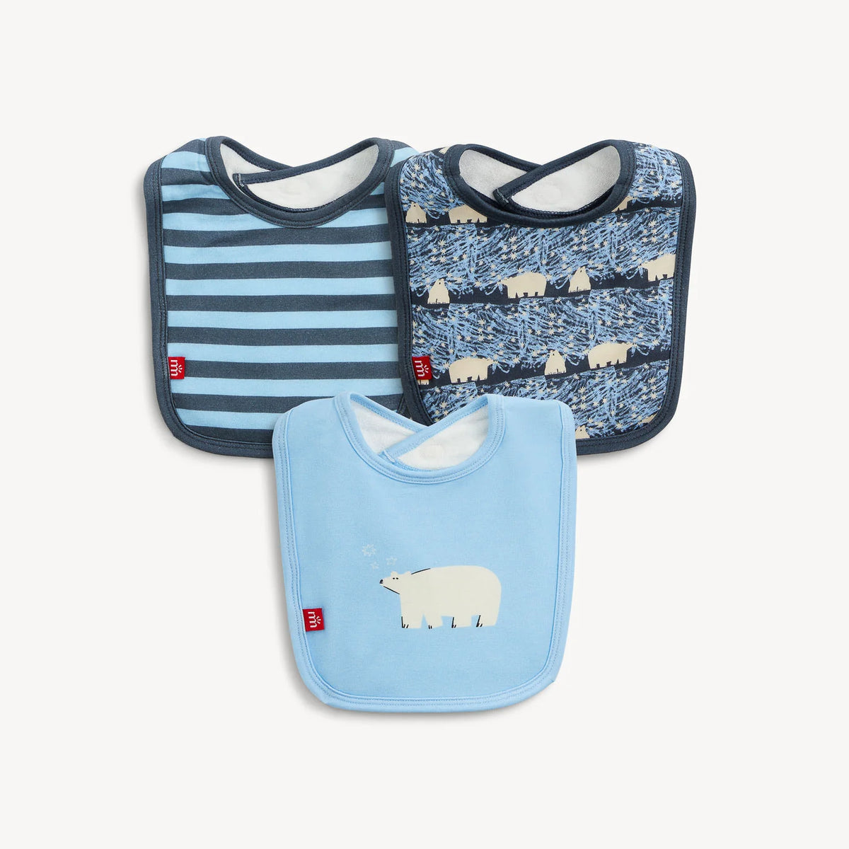 Magnetic Me Modal Bib 3-Pack BAA BAA BABY BLUE