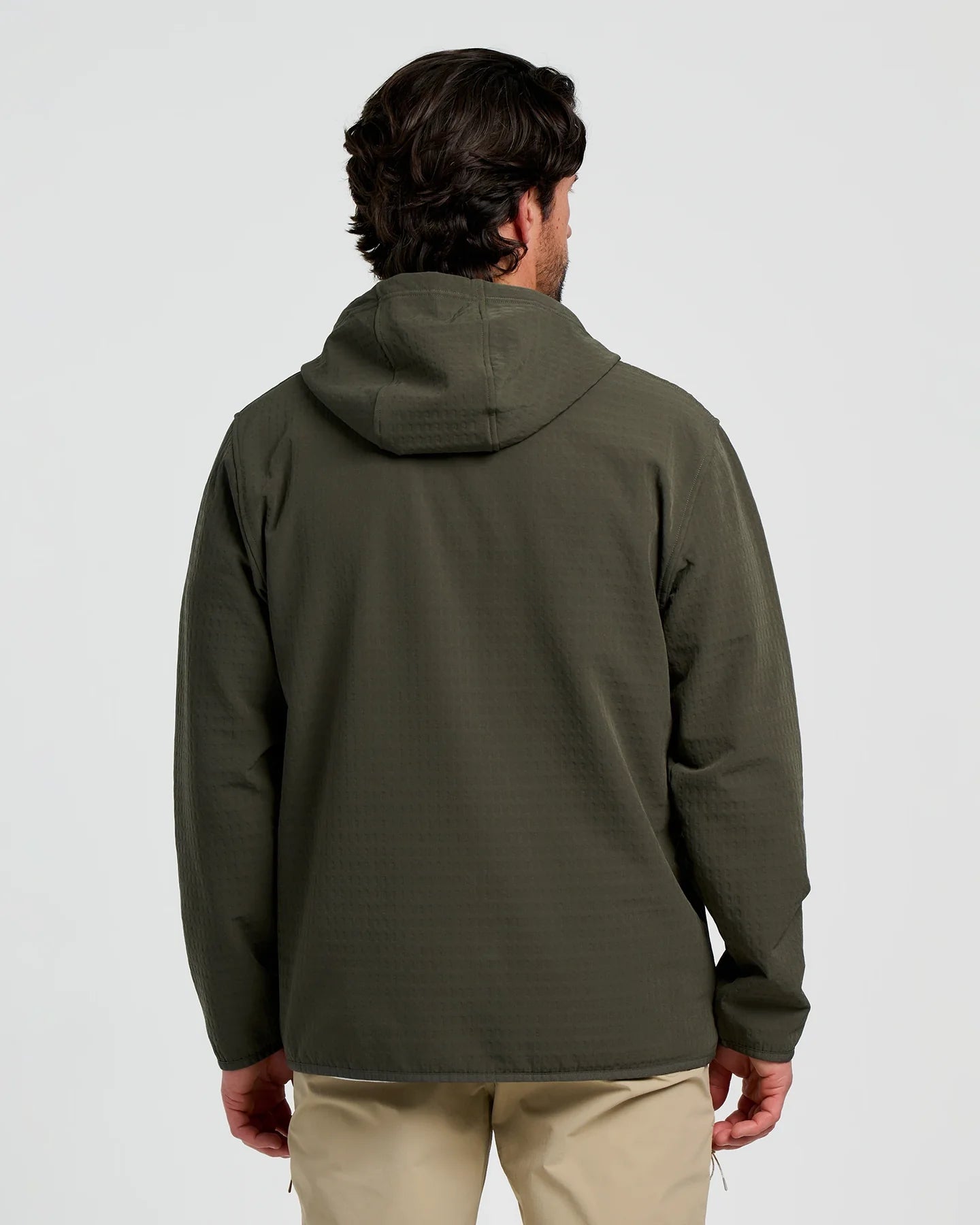 Free Fly M Gridback Fleece Anorak Hoodie DARK FOREST