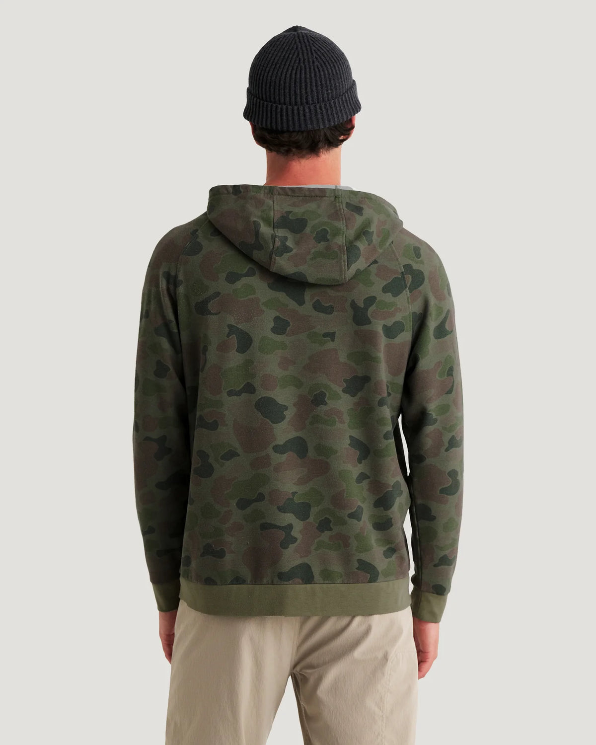 Free Fly M Bamboo LW Fleece Hoodie CAMO OIL GREEN