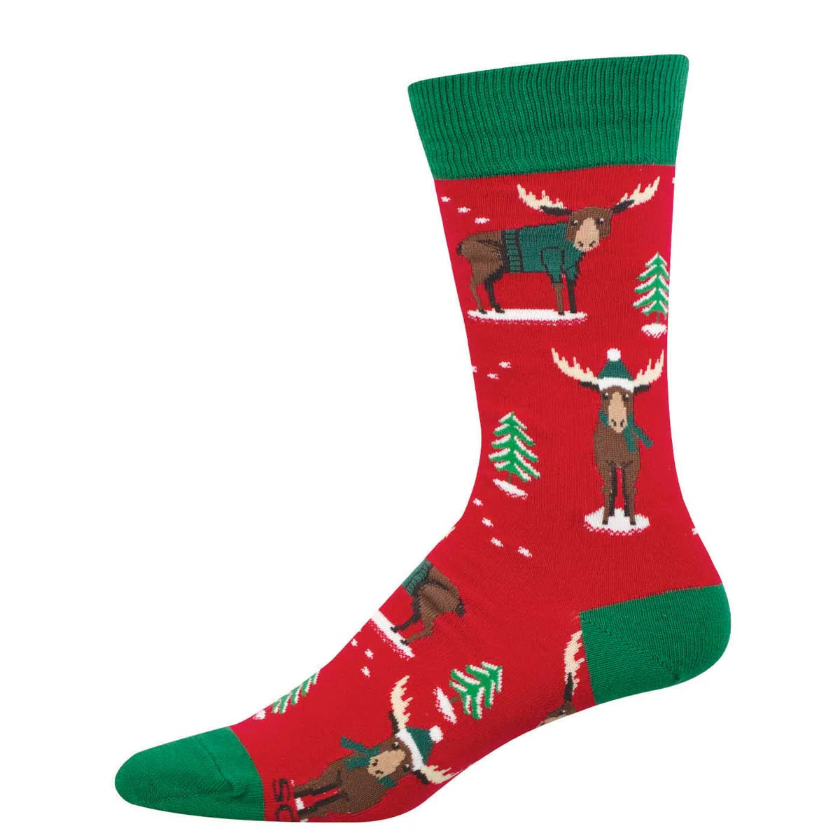 Socksmith M Christmoose RED