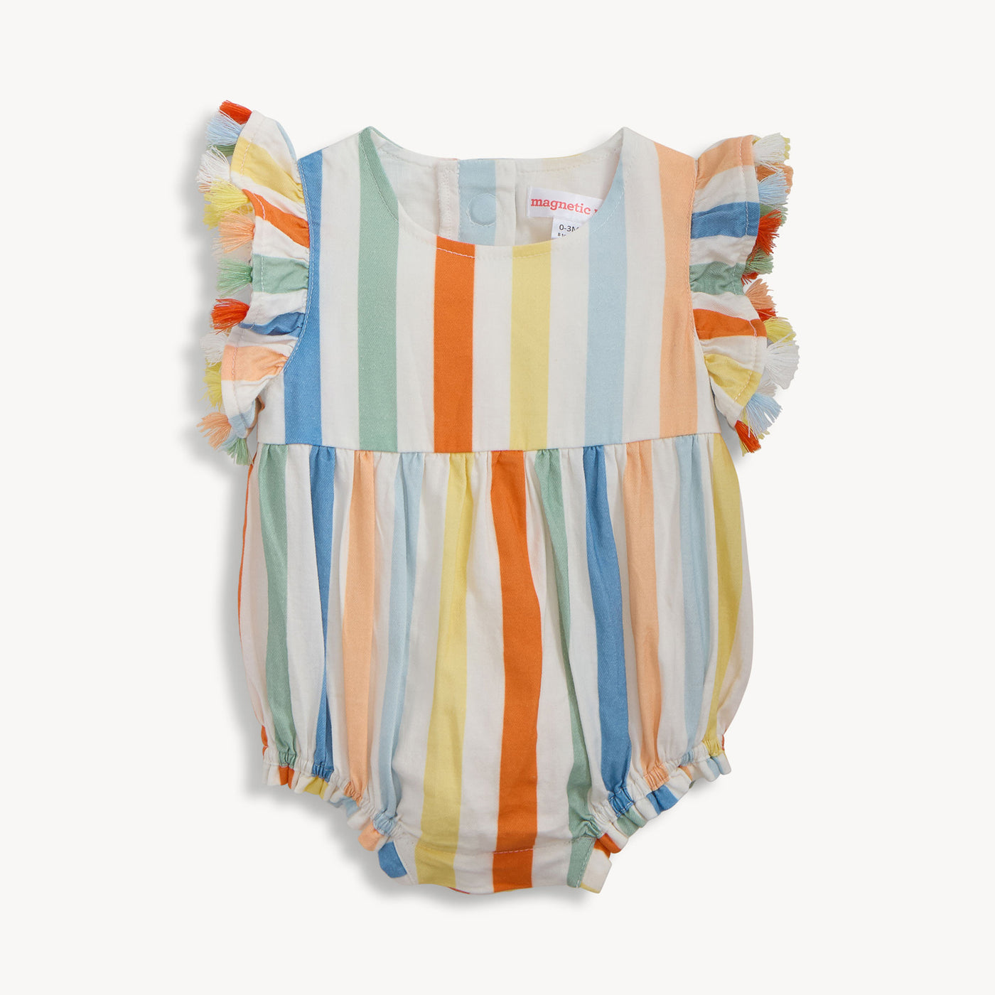 Magnetic Me Cotton Bubble Romper MULTI STRIPE