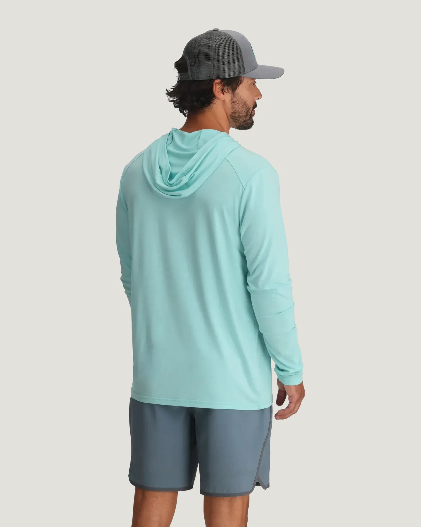 Free Fly M Bamboo Shade Hoodie HEATHER BAHAMA BLUE
