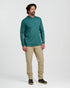 Free Fly M  Bamboo Shade Hoody HEATHER SEA PINE