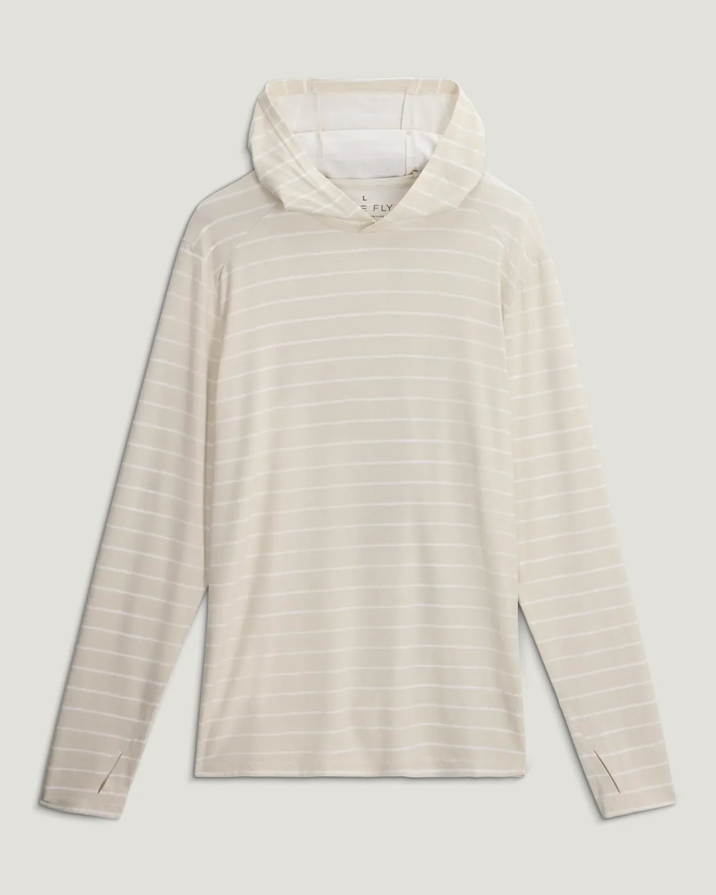 Free Fly M Bamboo Shade Hoodie DASH STRIPE BIRCH
