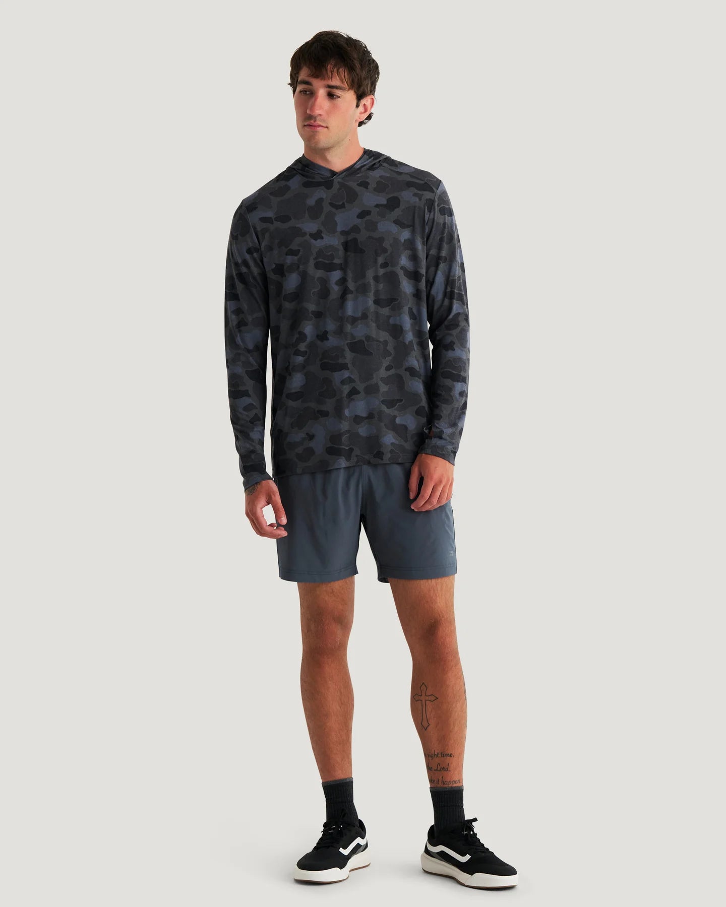 Free Fly M Bamboo Shade Hoodie VINTAGE CAMO BLACK
