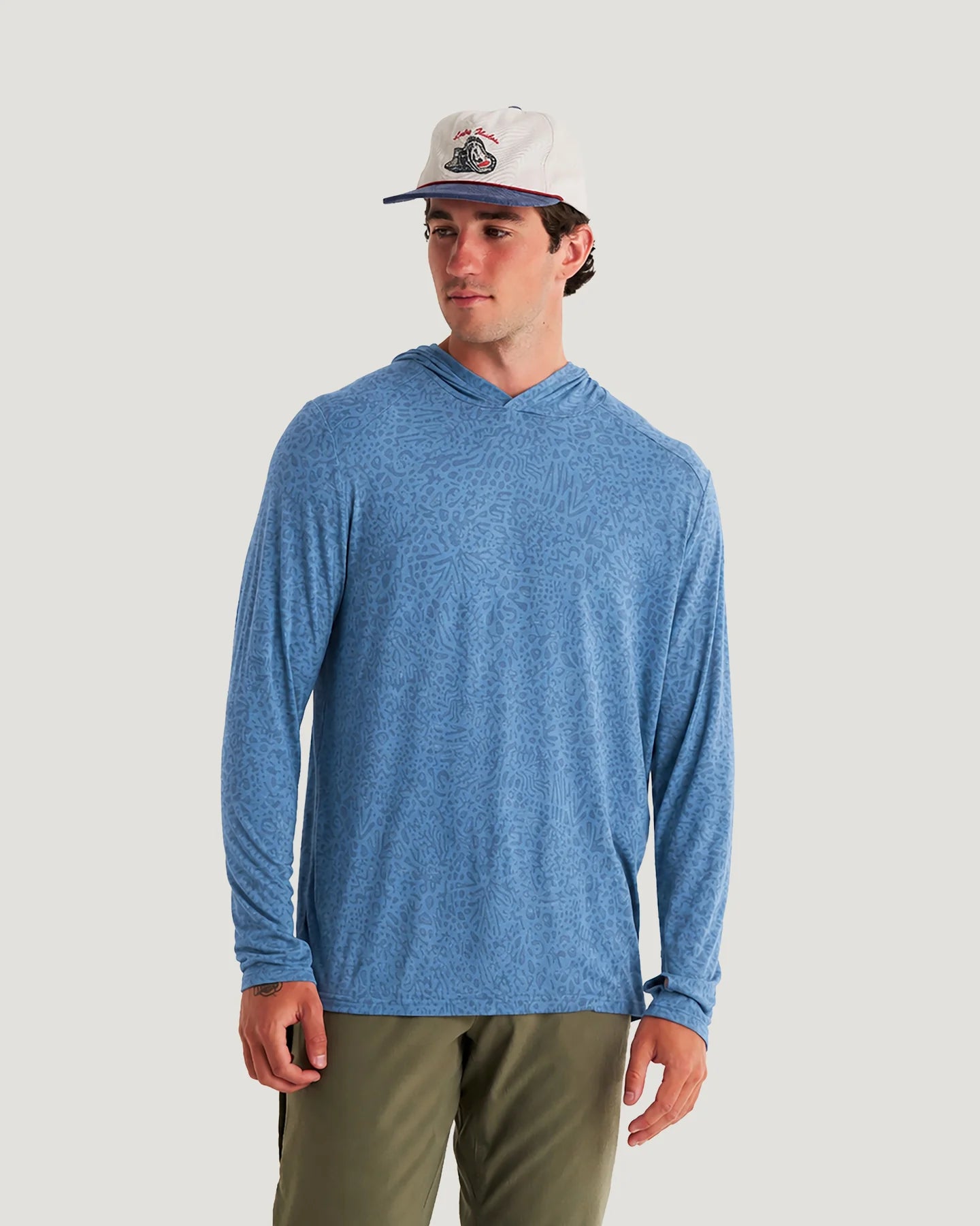 Free Fly M Bamboo Shade Hoodie DRIFTER PRINT WIND