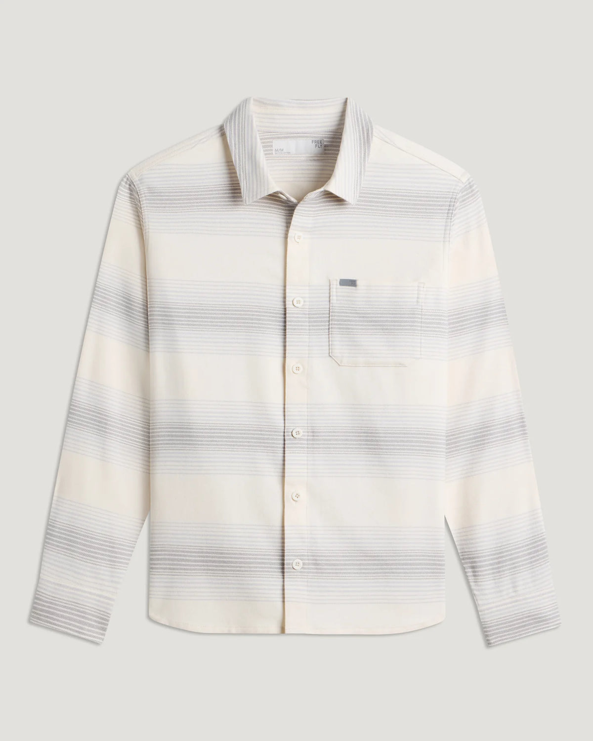 Free Fly M Seawool Flannel Shirt OMBRE STRIPE BIRCH