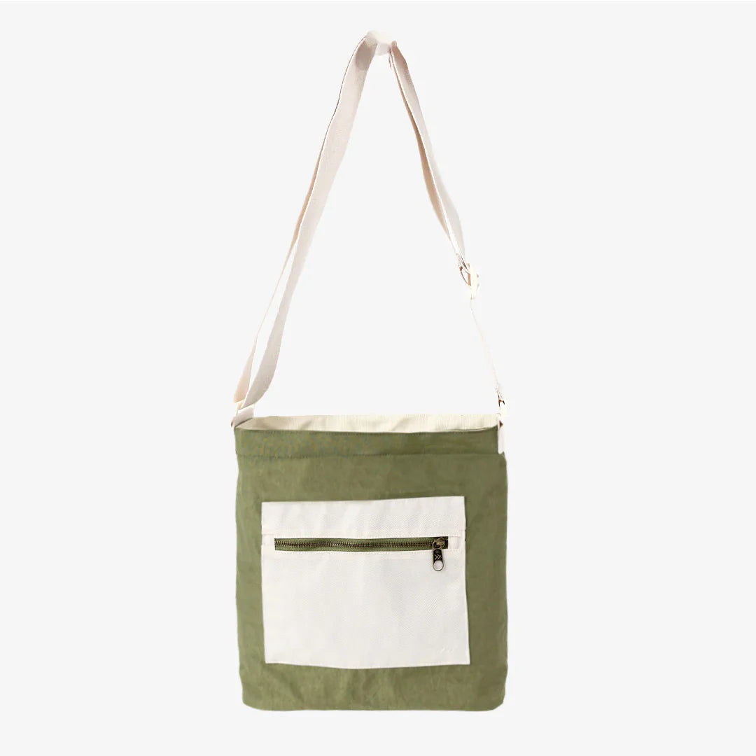 Thread Scout Mini Utility Tote Bag CREAM/GREEN