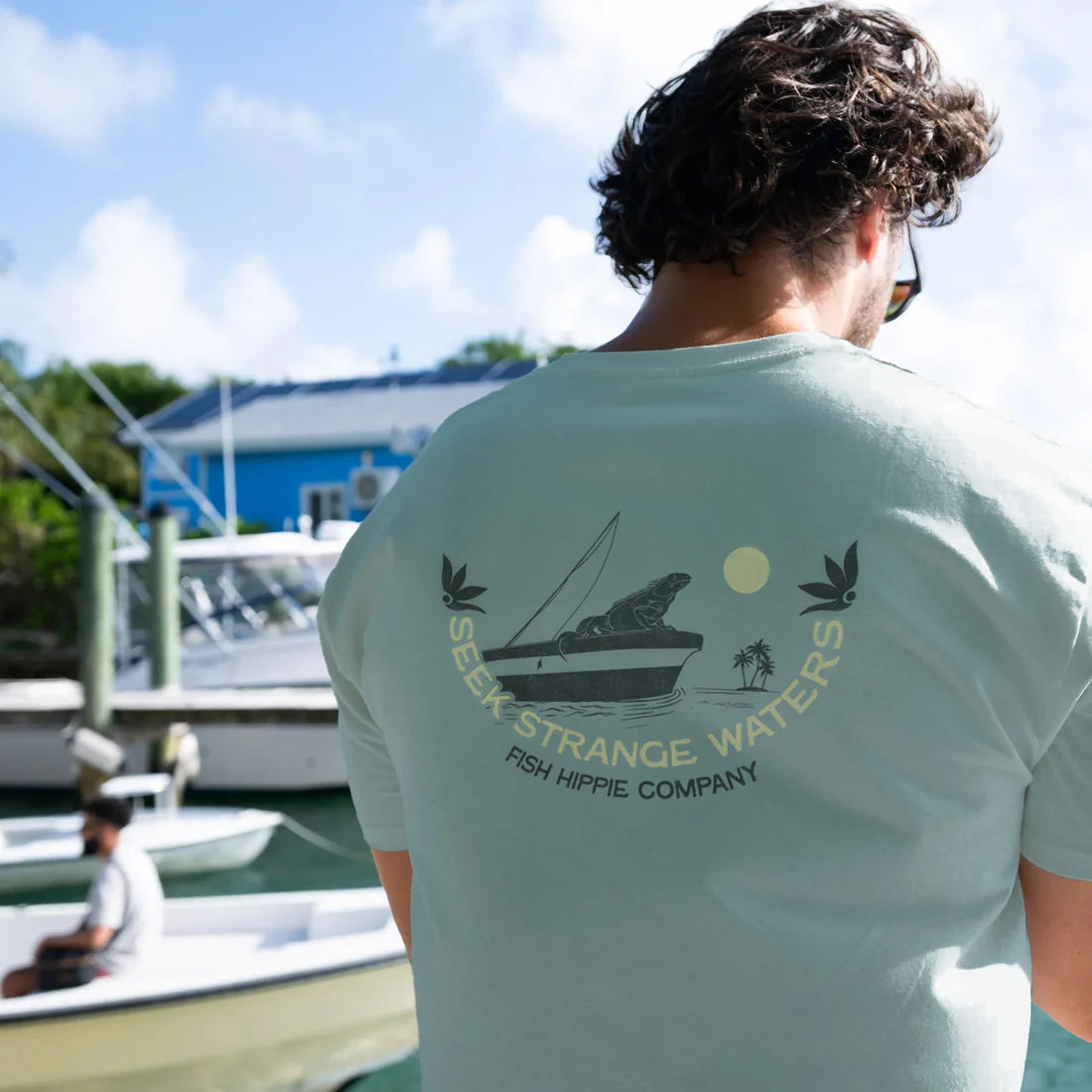 Fish Hippie M SS Strange Waters Tee MARSH
