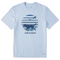 Life is Good M SS Crusher 70's Retro Dog Beach GLACIER BLUE