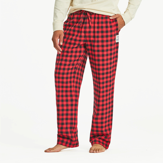 Life is Good M Buffalo Check Sleep Pant POSITIVE RED