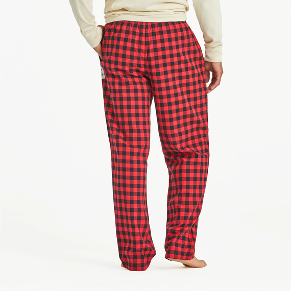 Life is Good M Buffalo Check Sleep Pant POSITIVE RED