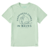 Life is Good M SS Crusher Lite Happiness Comes In Waves Tee SAGE GREEN