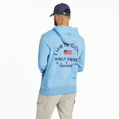 Life is Good M Simply True Hoodie LIG USA Family COOL BLUE