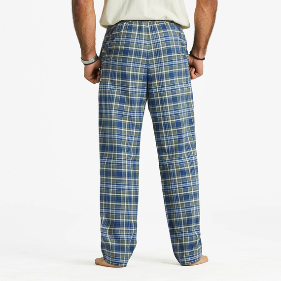 Life Is Good M Classic Sleep Pant MOSS / DARKEST BLUE PLAID