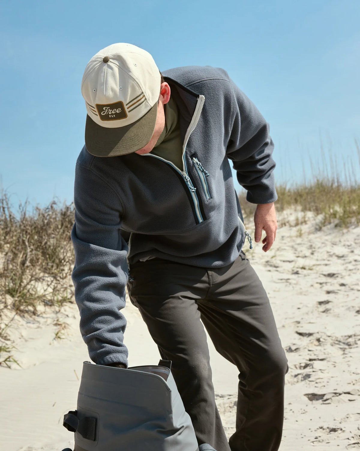 Free Fly M Ashridge Fleece Half Zip STORM CLOUD
