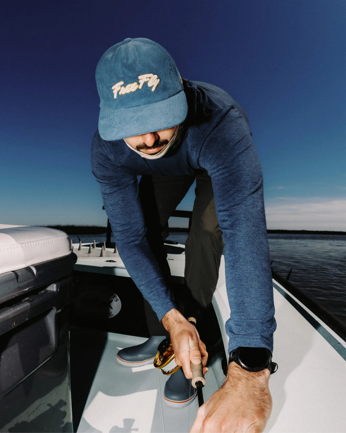 Free Fly Nineties Corduroy Snapback Hat WINDWARD BLUE